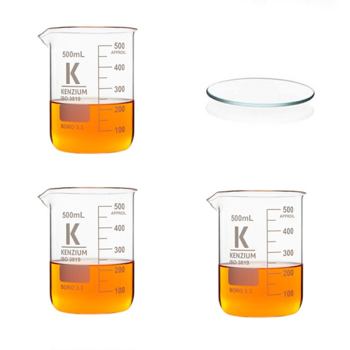 Vaso de precipitados forma baja borosilicato 3.3 con vidrio de reloj KENZIUM