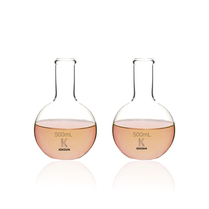 Matraz esférico fondo plano cuello estrecho borosilicato 3.3
