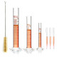 Pack probetas graduadas borosilicato 10/50/100 ml con escobillón y pipetas Pasteur LDPE