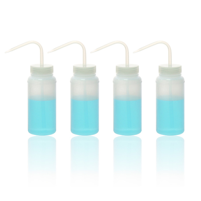 Frasco lavador 500 ml LDPE pack 4 unidades cuello estrecho/ancho