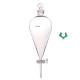 Embudo de decantación cónico borosilicato 3.3 llave y tapón esmerilados ISO 4800