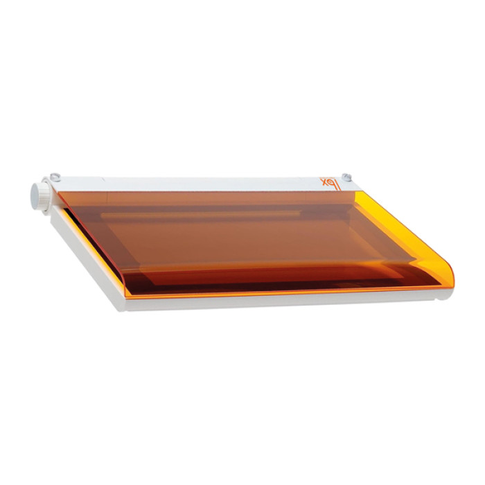 Transiluminador LED luz azul 470 nm para geles ADN/ARN con filtro ámbar abatible