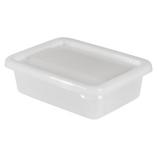 Caja de almacenaje pequeña con tapa polipropileno blanco rectangular