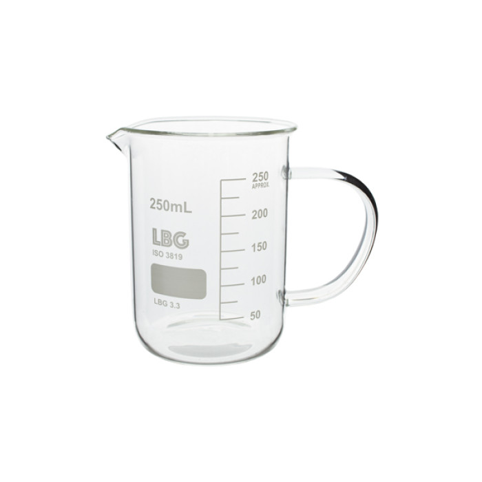 Vaso de precipitados forma baja con asa borosilicato LBG 3.3