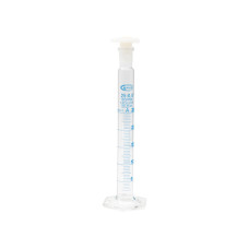 Probeta graduada clase A base hexagonal con tapón PE borosilicato Glassco