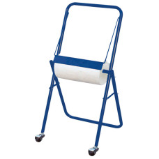 Soporte portabobinas papel industrial con ruedas y hoja de corte hasta 31 cm