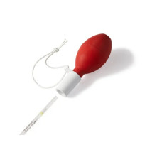 Pera de goma roja