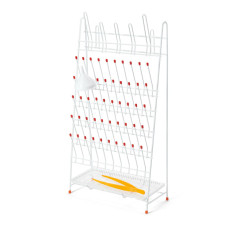 Escurridor de laboratorio alambre PVC 55 terminales con bandeja