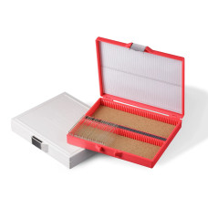 Caja para portaobjetos 100 unidades ABS con corcho apilable 210x175x35 mm