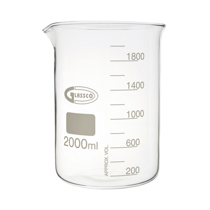 Vaso de precipitados forma baja borosilicato 3.3 con pico graduado GLASSCO