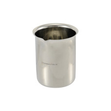 Vaso de precipitados de acero inoxidable con pico y borde