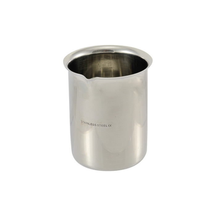 Vaso de precipitados de acero inoxidable con pico y borde