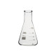 Matraz Erlenmeyer cuello estrecho borosilicato LBG 3.3 con reborde y graduación DIN 12380