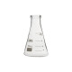 Matraz Erlenmeyer cuello estrecho borosilicato LBG 3.3 con reborde y graduación DIN 12380