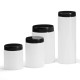Tarros boca ancha con tapa y obturador polietileno natural 30 ml a 20000 ml