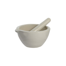 Mortero de porcelana con mano Premium Line interior pulido