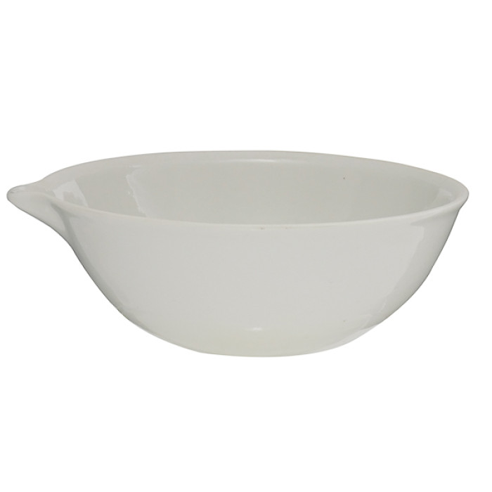 Cápsula de evaporación de porcelana fondo redondo con pico