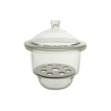 Desecador de vidrio con tapa de bola Basic Line vidrio neutro LBG N con placa de porcelana