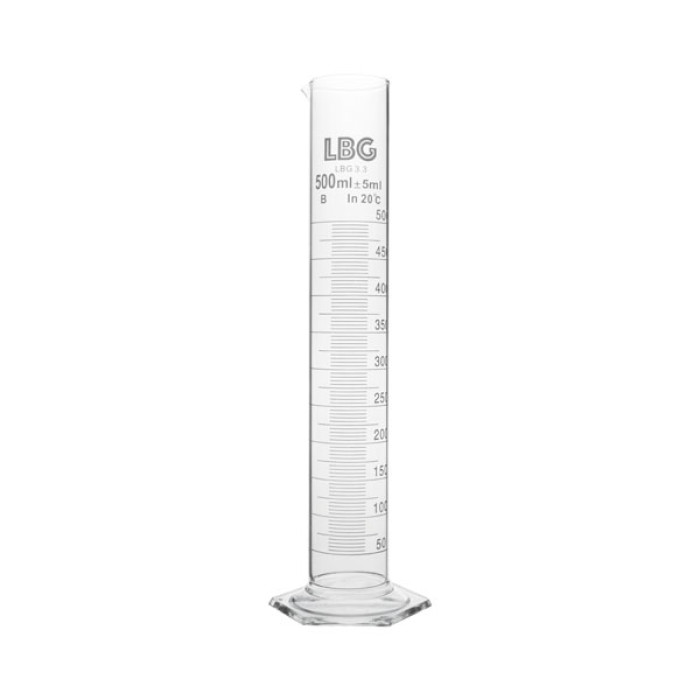 Probeta graduada clase B borosilicato 3.3 base hexagonal TC