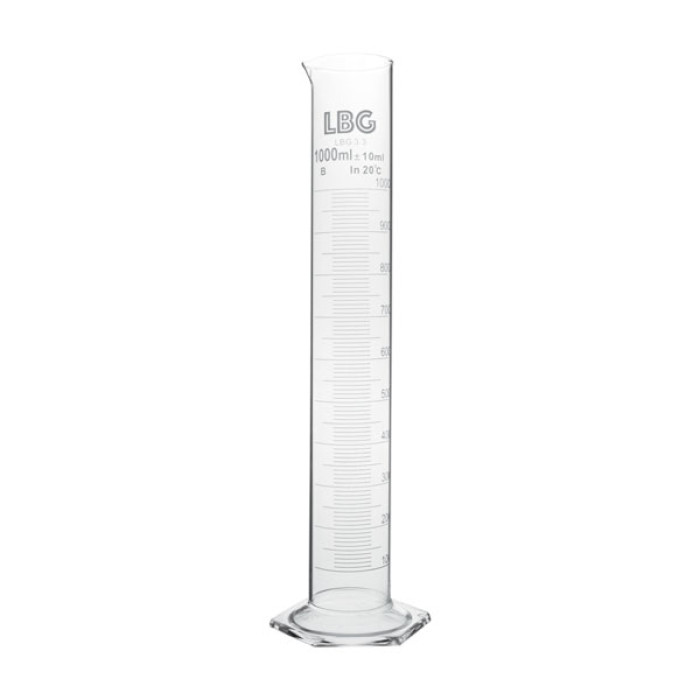 Probeta graduada clase B borosilicato 3.3 base hexagonal TC