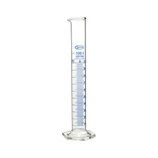 Probeta graduada clase A base hexagonal borosilicato 3.3 GLASSCO certificada