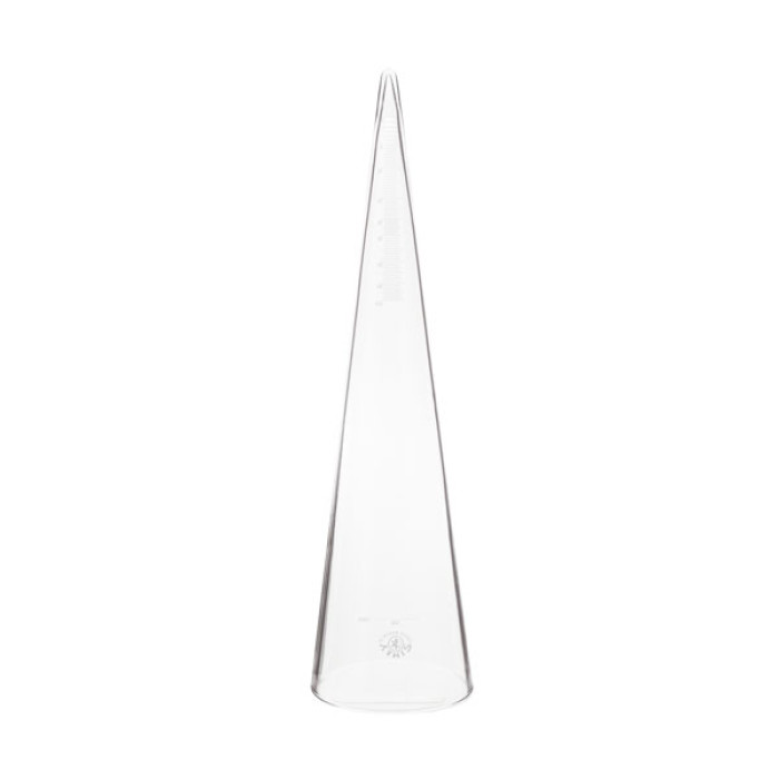 Cono Imhoff 1000 ml para sedimentación vidrio borosilicato o plástico SAN con graduación