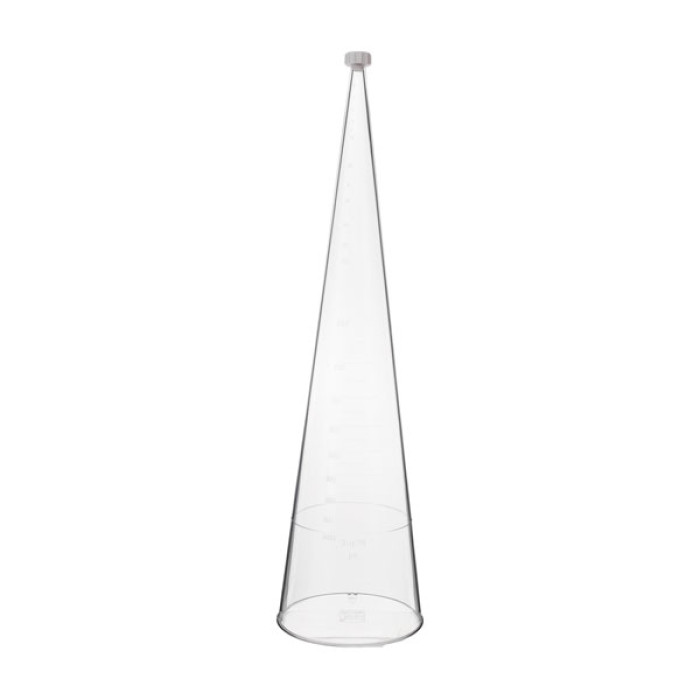 Cono Imhoff 1000 ml para sedimentación vidrio borosilicato o plástico SAN con graduación