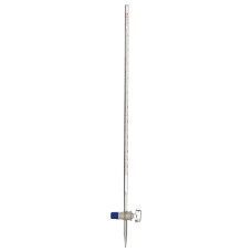 Bureta con llave recta de vidrio clase A ISO 385 calibrada TD