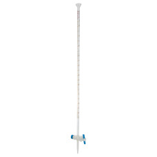 Bureta clase A con llave recta PTFE y embudo de llenado ISO 385