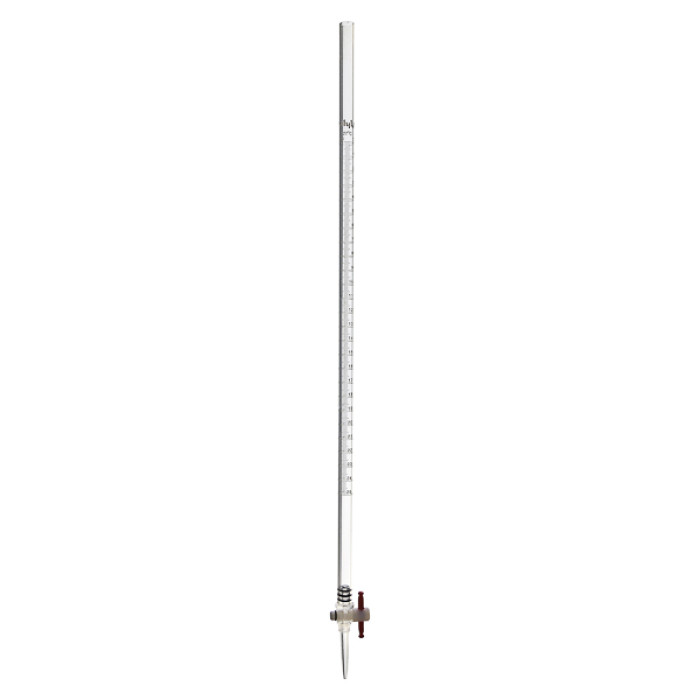 Bureta de plástico 50 ml cuerpo PMMA llave PTFE autolubricada