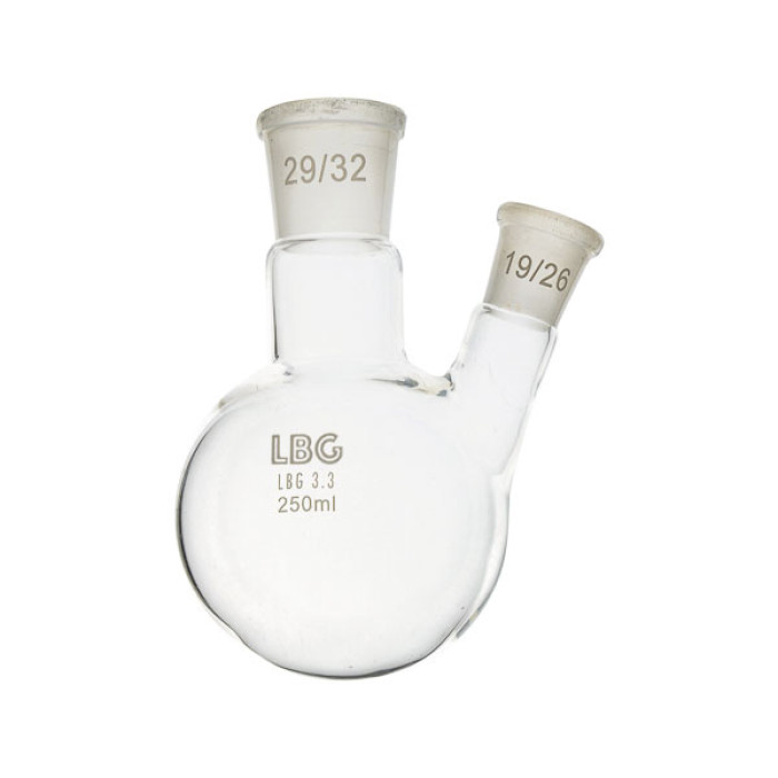 Matraz esférico borosilicato 2 bocas esmeriladas