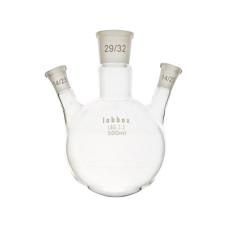 Matraz esférico fondo redondo 3 bocas inclinadas esmeriladas borosilicato 3.3