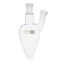 Matraz forma corazón 2 bocas esmeriladas borosilicato 3.3