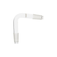 Pieza acodada 75° borosilicato 3.3 para montajes de laboratorio