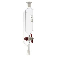Embudo de adición cilíndrico isobaro con llave de PTFE borosilicato 3.3