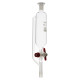 Embudo de adición cilíndrico isobaro con llave de PTFE borosilicato 3.3