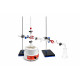 Equipo de destilación simple borosilicato 3.3 NS 29/32 con refrigerante 250 mm y matraz 250 ml