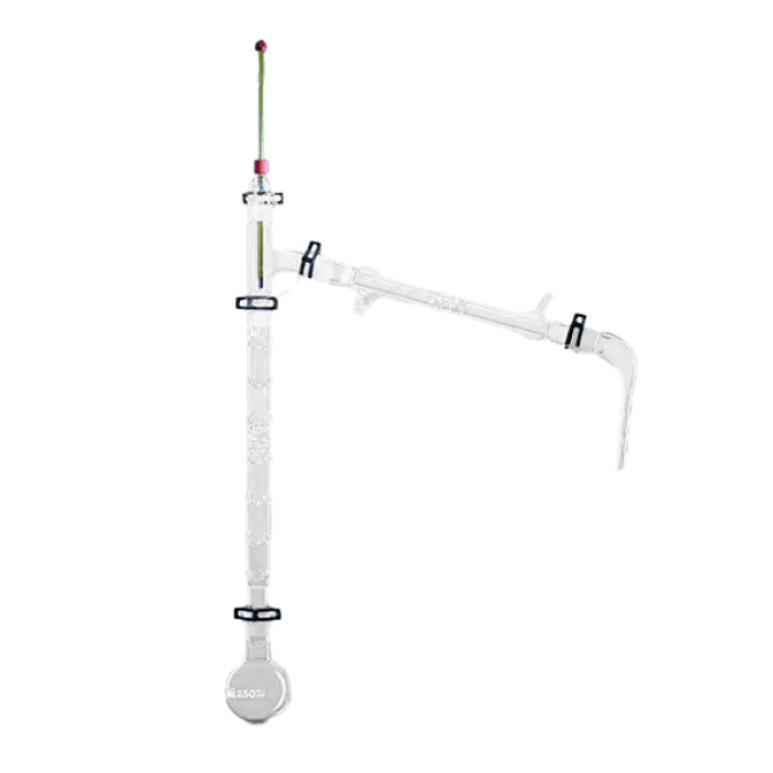 Equipo para destilación fraccionada con columna Vigreux NS 29/32 borosilicato 3.3
