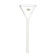 Embudo de rama larga vidrio borosilicato 3.3 ángulo 60° ISO 4798