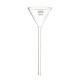 Embudo de rama larga vidrio borosilicato 3.3 ángulo 60° ISO 4798