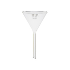 Embudo de laboratorio rama corta vidrio borosilicato 3.3 ángulo 60°