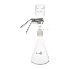 Equipo de filtración para membranas de 47 mm borosilicato con matraz, cuerpo poroso y embudo