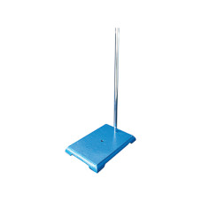 Soporte pie de plato acero fundido con varilla cromada 600 mm