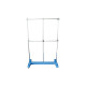 Soporte en H con pie macizo, 3 varillas verticales, 2 horizontales y 6 nueces
