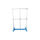Soporte en H con pie macizo, 3 varillas verticales, 2 horizontales y 6 nueces
