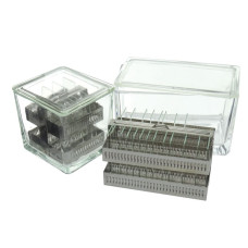 Cubeta para tinción tipo Hausser-Gedigk con tapa y soporte portaobjetos inox