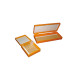 Caja para portaobjetos 25 unidades ABS naranja con base de corcho