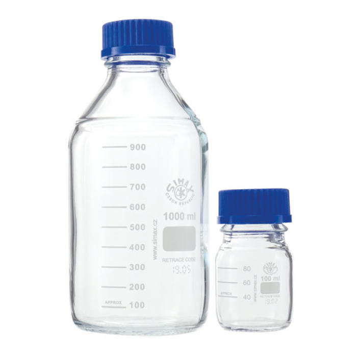 Frasco graduado para reactivos rosca GL 45 borosilicato 3.3 autoclavable