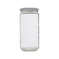 Tarro de vidrio con tapa bayoneta vidrio neutro LBG N tapa blanca