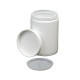 Tarro HDPE boca ancha opaco blanco con obturador (duquesas)